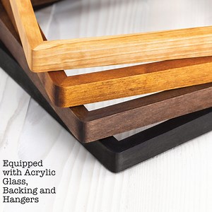 Thin Edge Birch Hardwood Picture Frame: Custom Size, Museum Quality, Natural Stained Wood - Etsy UK