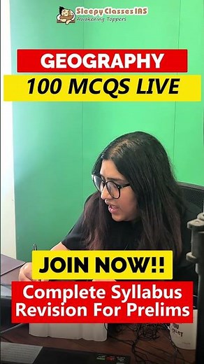 Revise UPSC Geography 100 MCQs Live | Complete Syllabus Revision for Prelims