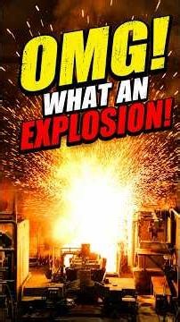 Insane Furnace Explosion! 🔥 Molten Metal Erupts in Seconds | Industrial Satisfying #short