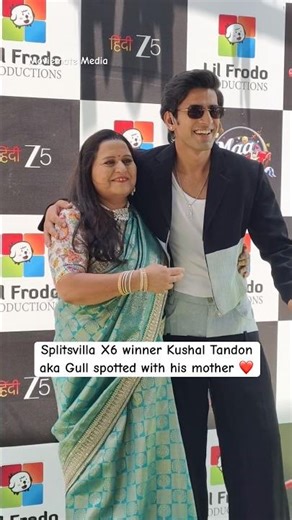 Splitsvilla X6 winner Kushal Tandon aka Gull spotted with his mother ❤️ #gullu #moviematemedia