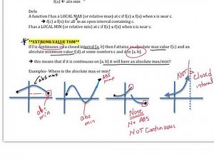 AP Calculus - Finding Maximum & Minimum Values & Absolute Max/Min & Critical Points