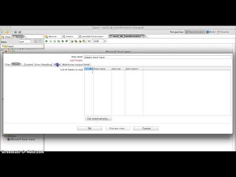 Pentaho Excel to Mysql Db transformation tutorial