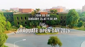 Graduate Open Day is just around the corner! Get a glimpse of life at LUMS and discover what your graduate journey could look like. Join us to explore our graduate programmes, meet faculty, and learn how LUMS can shape your next step. Date: January 24, 2026 Time: 9:30 am Register now! https://forms.office.com/r/fQQkpwkVZr | LUMS