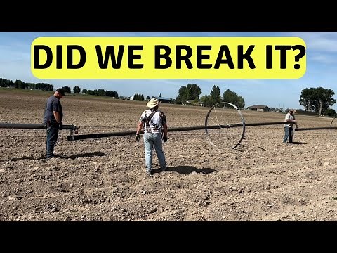 Oh no did we break it! | How to assemble a wheel line irrigation pipe the easy way!