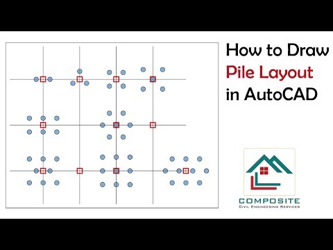 How to draw pile layout in AutoCAD