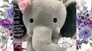 Personalized Baptism Gift, Girl Baptism Gift, Baptism Keepsake, Baptism Boy Gift, Stuffed Elephant, Christening Gift, Dedication Gift - Etsy