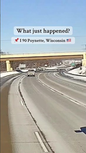 What just happened? U turn on the interstate? Wrong exit? 📌 I 90 Poynette, Wisconsin 🇺🇸 #fyp #ofw