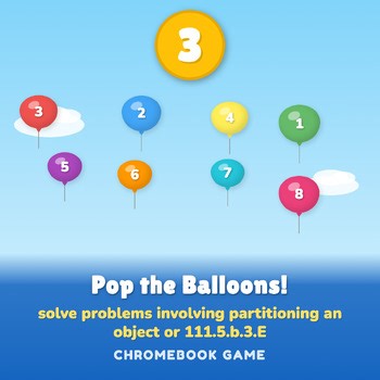 3rd Grade Fractions Math Game | Math Center No Prep