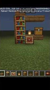 #minecraft easy ways to build a shelf unit in minecraft #minecraftsimple