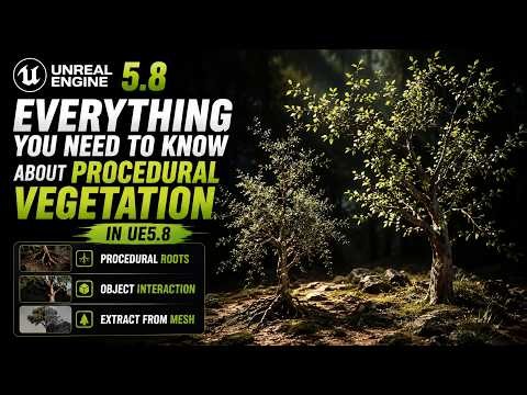 Everything You Need to Know About Procedural Vegetation in UE5.8 #tutorial #unrealengine #procedural