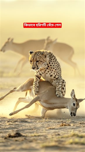Leopard Chases Deer in Open Field! 😱🐆🦌 #animals #wildlife