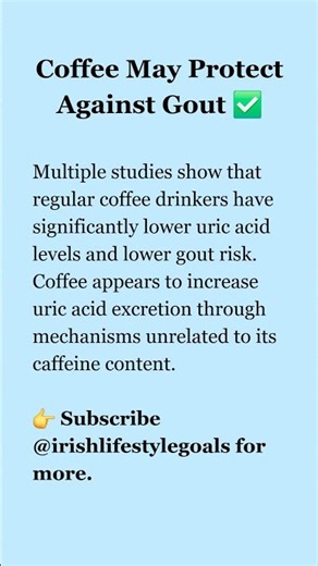 Coffee May Protect Against Gout ✅