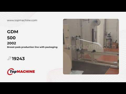 GDM 500 Tissue - Breast pads production line with packaging used