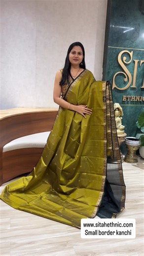 Sitah Ethnic Studio on Instagram: "Rs:6,350/- 🚩🚩STORE ADDRESS Plot no 80/B, GreenHills Colony, Road no-3, Kothapet, Hyderabad 500035 🚩TO PURCHASE ONLINE 1️⃣visit website www.sitahethnic.com 2️⃣and search with saree code, 3️⃣add item to the cart and checkout for fast and hassle free ordering. Or 💬DM on instagram or whatsapp us on +91 9030863366 🦋Kindly note that there may be slight color variation due to lighting. #sitah #smallborder #kanchipattu #vintagepattu #smallbordersarees"