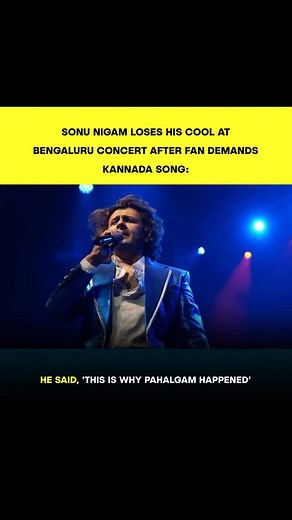 Sonu Nigam lost his cool during one of his concerts in Bengaluru when a student asked him to sing in Kannada while shouting, “Kannada, Kannada”. The singer stopped his performance and said, “This is the reason behind the incident in Pahalgam. Please see who is standing before you. I love you guys.” Sonu Nigam's comment has sparked a debate on the internet, with some praising Nigam, while others slamming him for fuming over the request. “In my career, I have sung in multiple languages, but the be
