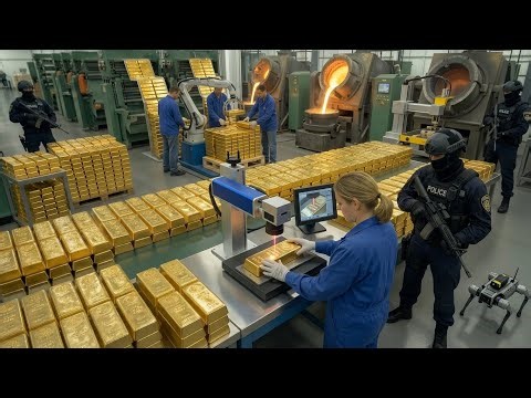 Inside the 24K Gold Factory: How Gold Ore Is Turned Into Pure Gold Bars