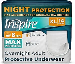 Inspire Adult Diapers Women or Men - MAX Absorbency | Our Most Absorbent and Dry, Incontinence Underwear for Women or Men | Leak Proof Diaper Overnight or Daytime for Heavy