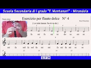 Flauto dolce: Esercizio n°4 - Video Spartito (by AM&RP)