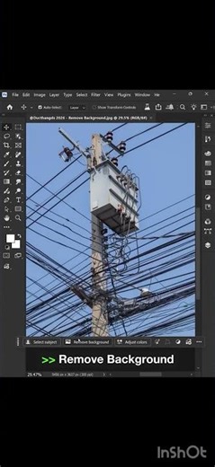 Photoshop Tip 2026 - How to Remove the Sky Background Using Built-in Al #photoshop #ytviral