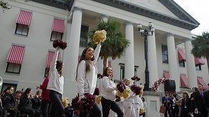 Florida State University brought the energy to #FSUDay at the Capitol, celebrating its achievements across its colleges and departments with speeches, recognitions, Seminole Sound, Florida State Cheerleading and interactive exhibits throughout the Florida Capitol rotunda! Marching Chiefs FSU Governmental Relations | Florida State University