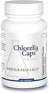 Biotics Research Chlorella Capsules Chlorella Supplements for Digestion, Detox, and Immune Support 180 Capsules
