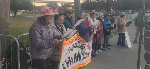 6:20 and room less than half full. I showed ID and walked in. | Charles Miller