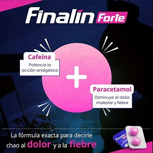 Cuando de curar el dolor y la fiebre se trata, #FinalínForte con su compuesto de Paracetamol Cafeína es la mejor opción. Encuéntralo, en tiendas supermercados y farmacias a nivel nacional. *Adultos y adolescentes de 1 a 2 grageas cada 4 a 6 horas, si los síntomas persisten consulta a tu médico. | Finalín