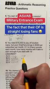 ASVAB odd question walkthrough 9 #asvabmath