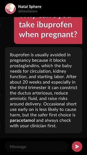 Why can't you take ibuprofen when pregnant?