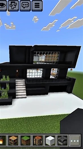 Minimal Modern House in Minecraft #minecraft #minecraftbuilding #minecraftpe #tutorial #easyhouse
