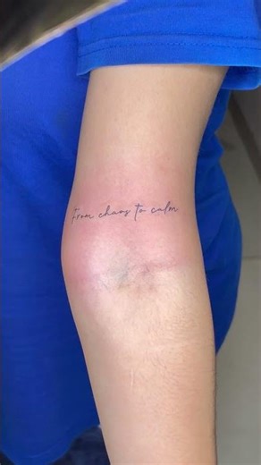 From Chaos to Calm script tattoo #tattoo #fyp