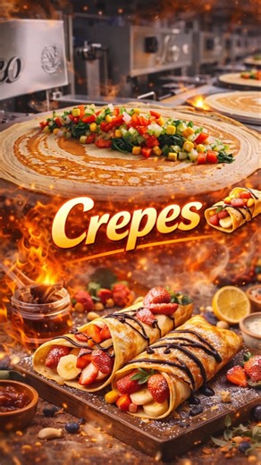 Crepes Making🔥 #shorts #ai #food #recipe #cooking #foodshorts #foodlover #factory #foodie #howto