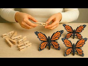 How to Turn Clothespins into a Beautiful Butterfly 🦋 | Amazing DIY Decoration & Gift Idea ✨️