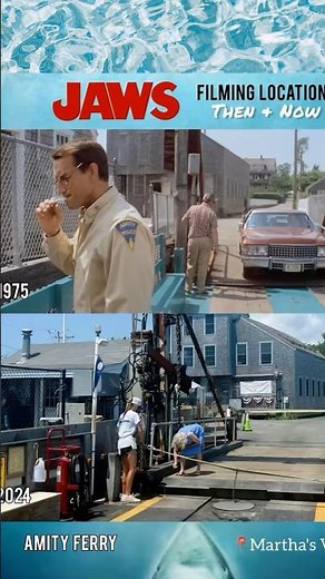 "Jaws" filming locations 50 years later: Then & now #jaws #marthasvineyard #filminglocation #movies