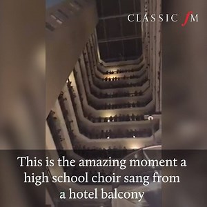 902K views · 31K reactions | School choir finds an incredible acoustic in their 9-story hotel tower. ❤️ | Classic FM | Facebook