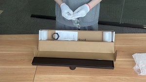 SaniteModar Linear Shower Drain,Black Shower Drain 32 inch with Flat and Tile Insert 2 in 1 Panel, AISI 304 Stainless Steel Black Linear Shower Drain with Hair Strainer and Leveling Feet