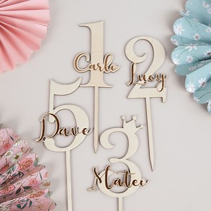Cake Topper Number With Name, Cake Topper Personalized, Cake Topper First Birthday, Cake Decoration Children's Birthday, - Etsy