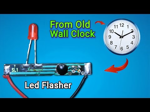 Turn an OLD WALL CLOCK into a LED FLASHER! | 1 sec led flasher circuit