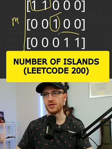 Number of Islands - Leetcode 200 #java #software #softwarejobs #softwareengineer #datastructures #leetcode #programming #javadeveloper #datastructuresandalgorithms #python #softwaredeveloper #code #FAANG #coding #javascript #javascriptdeveloper #codingisfun #codinginterview #js #html #css #sql
