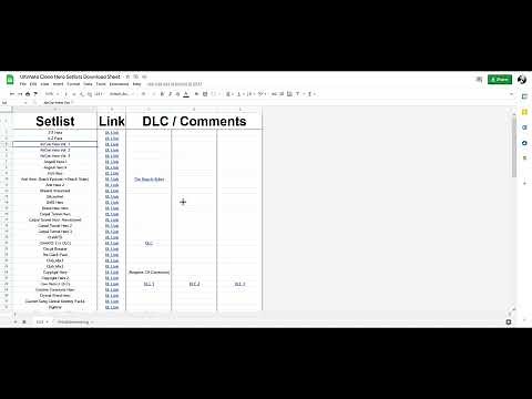 Ultimate Clone Hero Setlists Download Sheet (Link in Description)