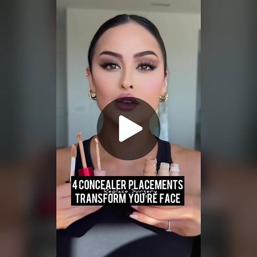 Concealer placement can change your face shape👽💉 Concealers @Dominique Cosmetics Wide Awake concealer @Dose of Colors Meet Your Hue concealer @ONE SIZE BEAUTY Turn up the base concealer Triangle brush @Kylie Cosmetics Moon shape brush @Kosas #concealerhacks #makeupsurgery #concealertutorial #makeup #makeuptutorial #eyelift #facelift