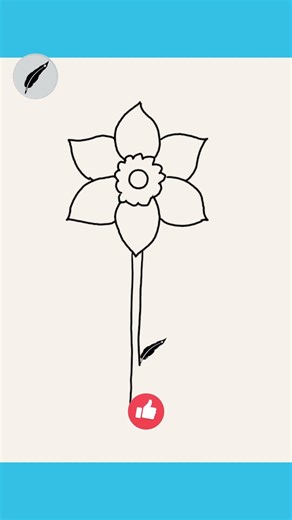 How to Draw a Easy Daffodil Flower Minimal, Stylized and Simple Drawing for Beginners #lidoartworks