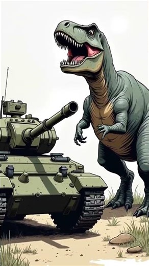 T-Rex vs Modern Tank: who wins?