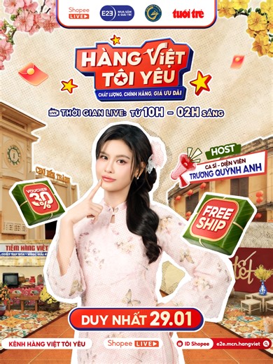 ShopeeLive Sắm Tết Cùng Trương Quỳnh Anh