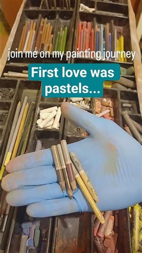 Ι started painting with pastels...