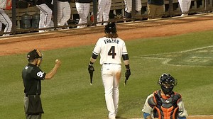 Bo Jackson's got company! Watch this Akron RubberDucks player SNAP his bat in half after a strikeout! | TheBuzzer