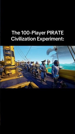 I made 100 players simulate pirate civilization in Sea of Thieves! Video out now! #seaofthieves