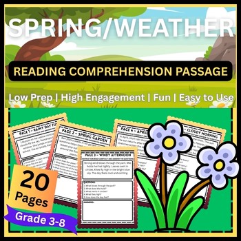 Weather & Seasons Reading Unit | Grades 3–8 | Comprehension   Answer Keys