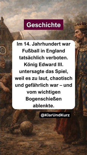 Als Fußball plötzlich illegal war. #geschichte
