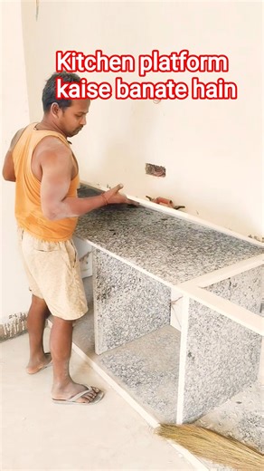 kitchen platform kaise banta hai 🏡✅😍#kitchen designing #youtube #shorts #video #kitchen 💕